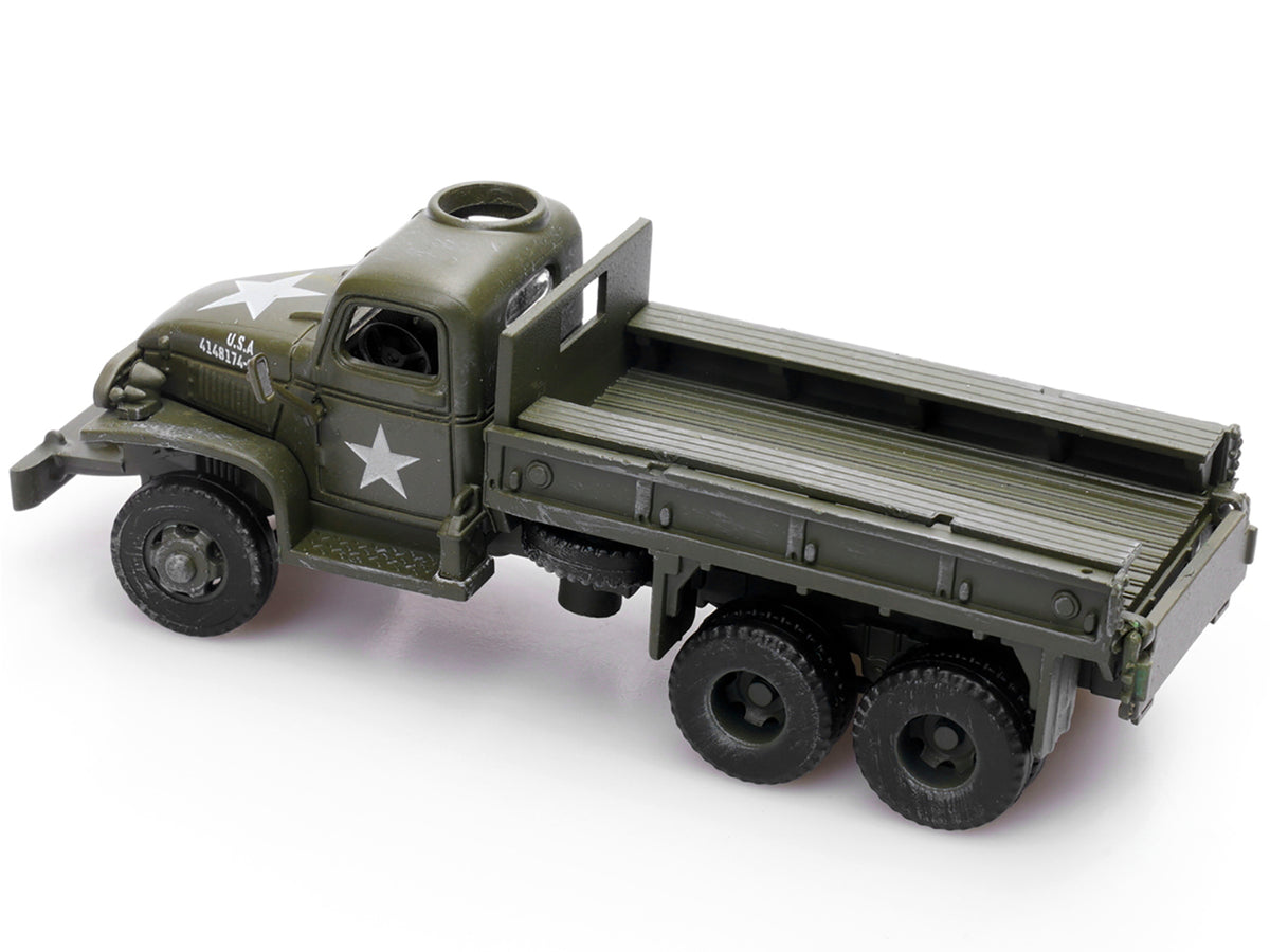 GMC CCKW 353 Truck With Mounted Gun Olive Drab "4148174-S" US Army World War II 1/72 Diecast Model