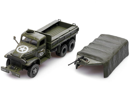 GMC CCKW 353 Truck With Mounted Gun Olive Drab "4734511-S" US Army World War II 1/72 Diecast Model