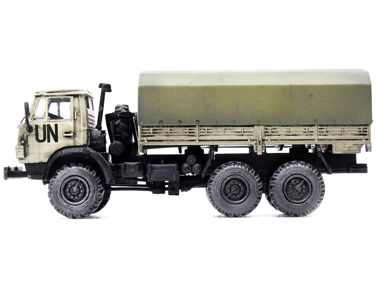 Kamaz 4310 Transport Truck Beige (Weathered) "United Nations" 1/72 Diecast Model