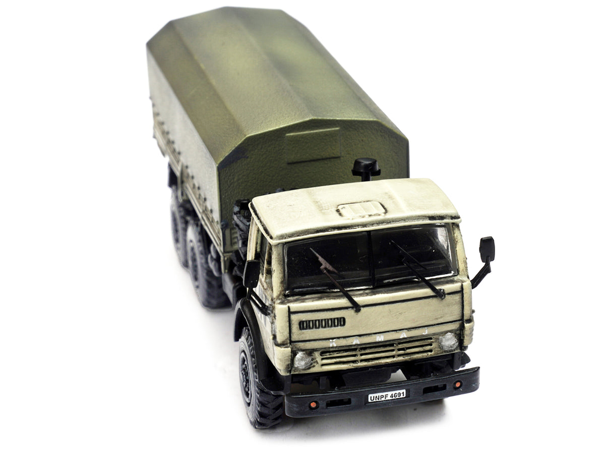 Kamaz 4310 Transport Truck Beige (Weathered) "United Nations" 1/72 Diecast Model