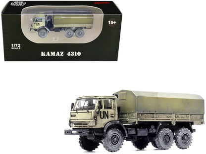 Kamaz 4310 Transport Truck Beige (Weathered) "United Nations" 1/72 Diecast Model