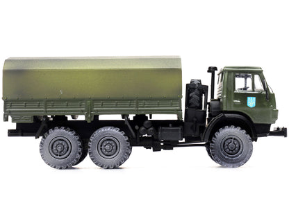 Kamaz 4310 Transport Truck Green (Weathered) "Ukrainian Ground Forces" 1/72 Diecast Model