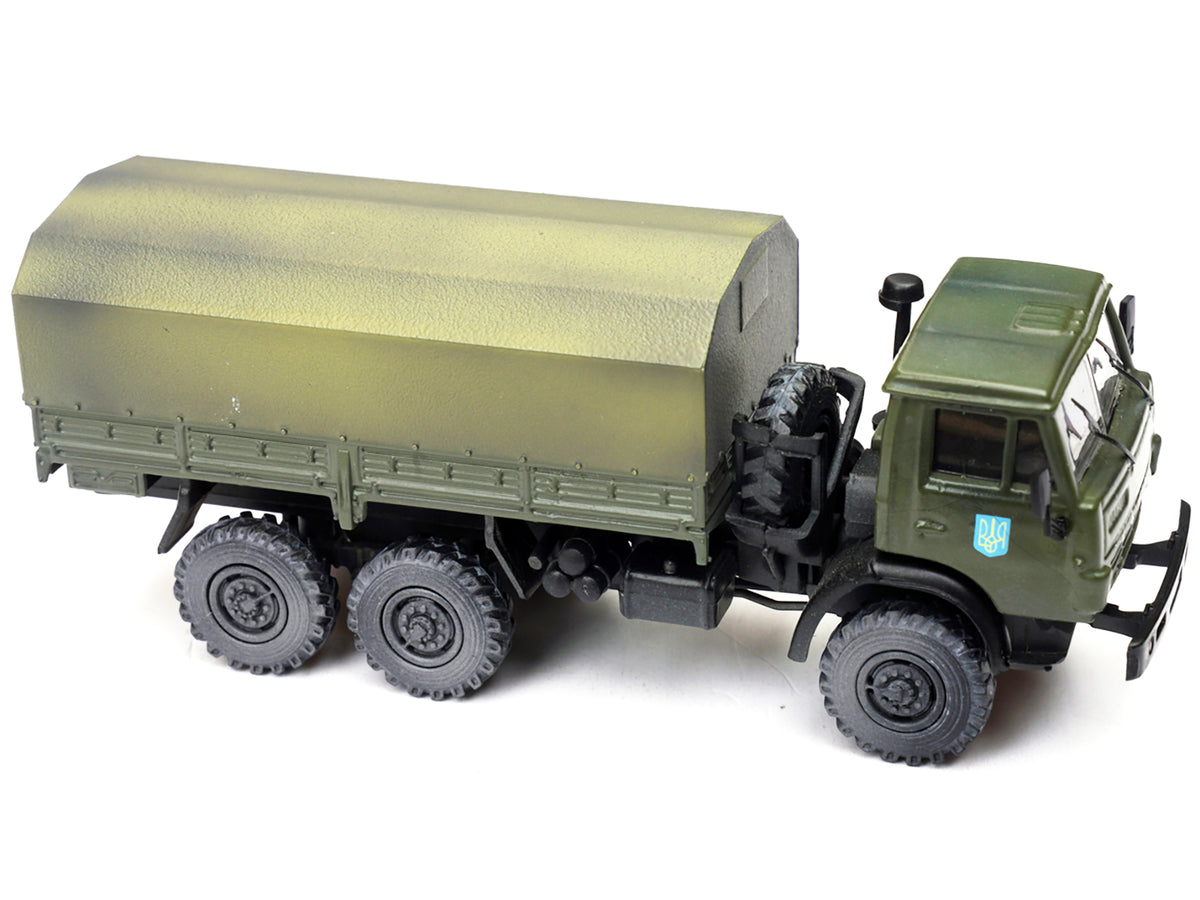 Kamaz 4310 Transport Truck Green (Weathered) "Ukrainian Ground Forces" 1/72 Diecast Model
