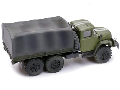 ZIL 131 Cargo Truck Green with White Stripes "Ukrainian Ground Forces" 1/72 Diecast Model