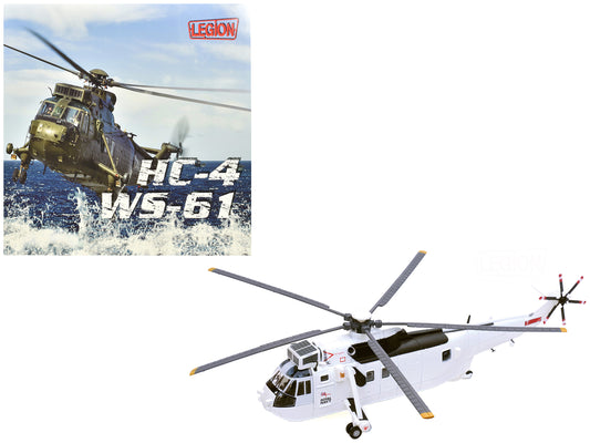 Westland Sea King HC.4 Helicopter "White Livery 845 Naval Air Squadron United Nations Protection Force Bosnia/Croatia" (1995) British Royal Navy 1/72 Diecast Model