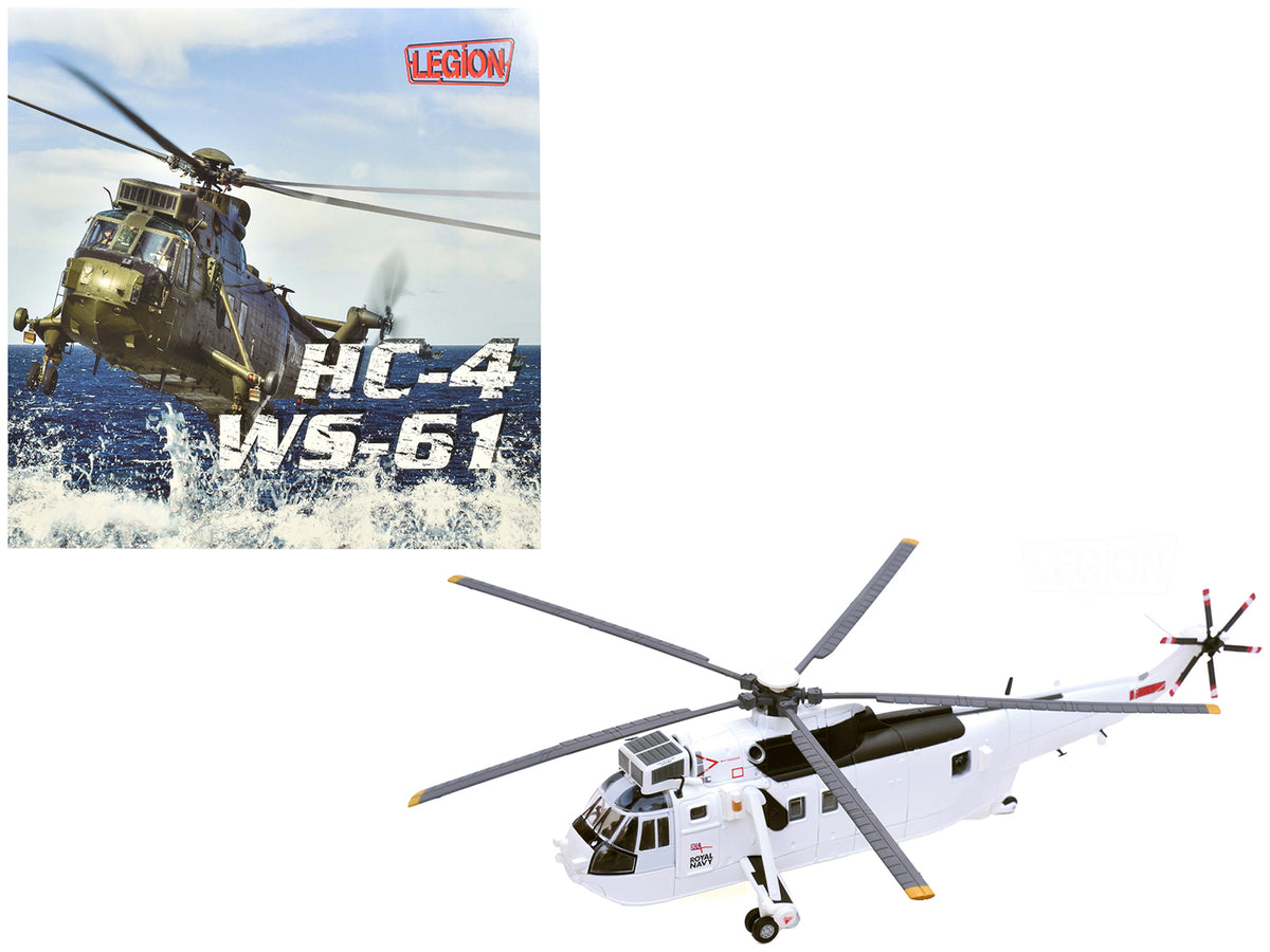 Westland Sea King HC.4 Helicopter "White Livery 845 Naval Air Squadron United Nations Protection Force Bosnia/Croatia" (1995) British Royal Navy 1/72 Diecast Model