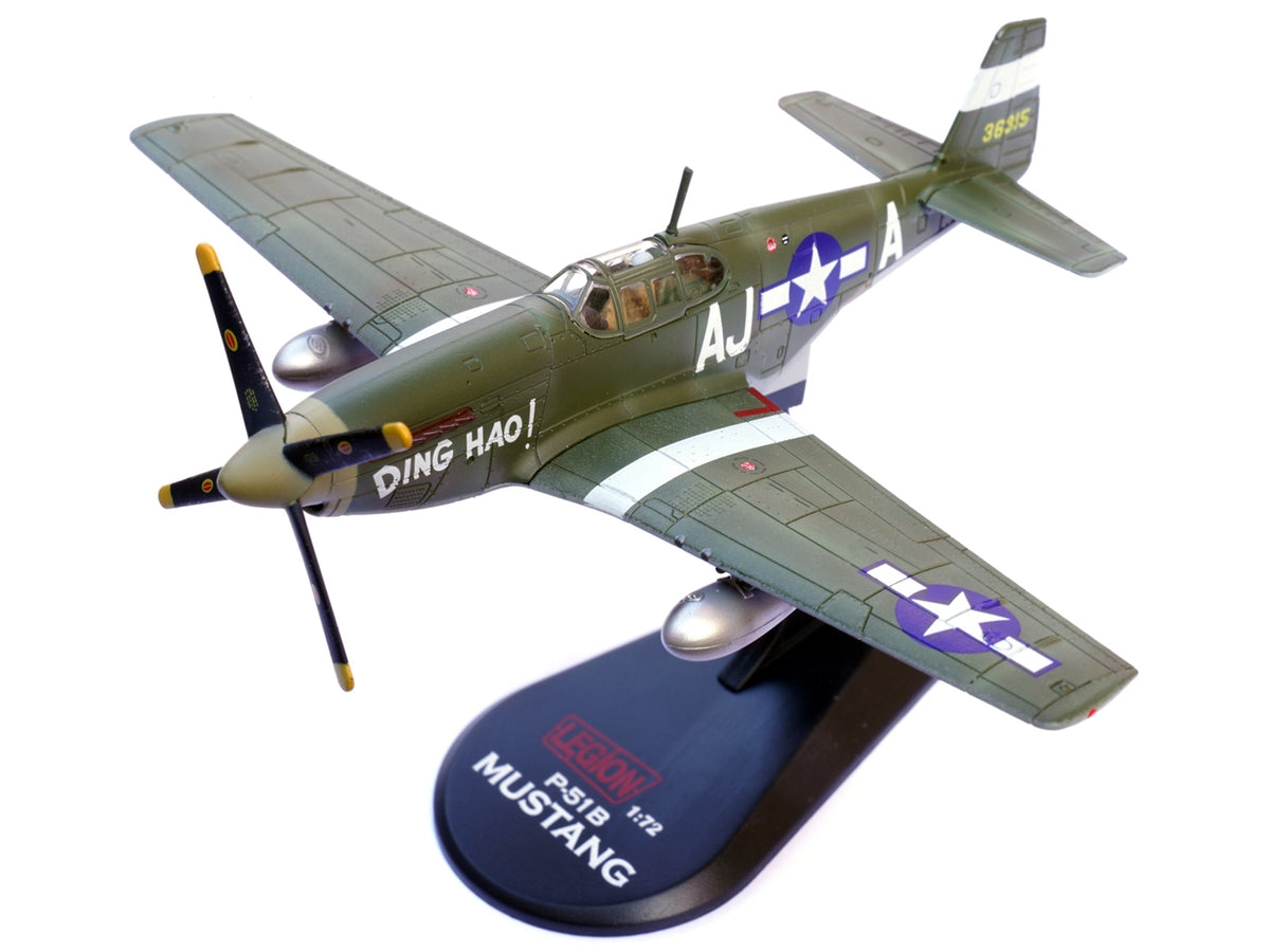 North American P-51B Mustang Aircraft "Ding Hao! 356th Fighter Squadron 354th Fighter Group" (1944) United States Army Air Forces 1/72 Diecast Model Airplane