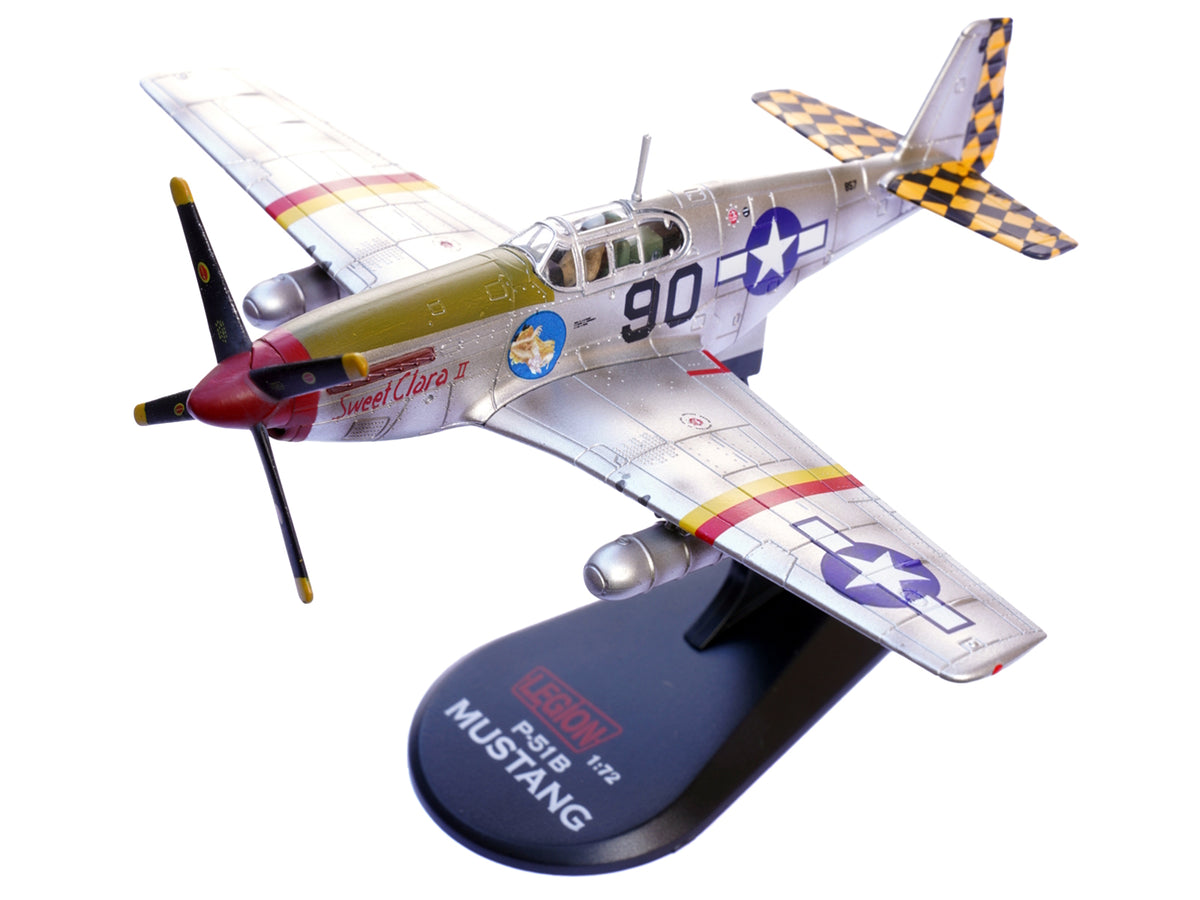 North American P-51B Mustang Aircraft "Sweet Clara II 319th Fighter Squadron 325th Fighter Group" (1944) United States Army Air Forces 1/72 Diecast Model Airplane