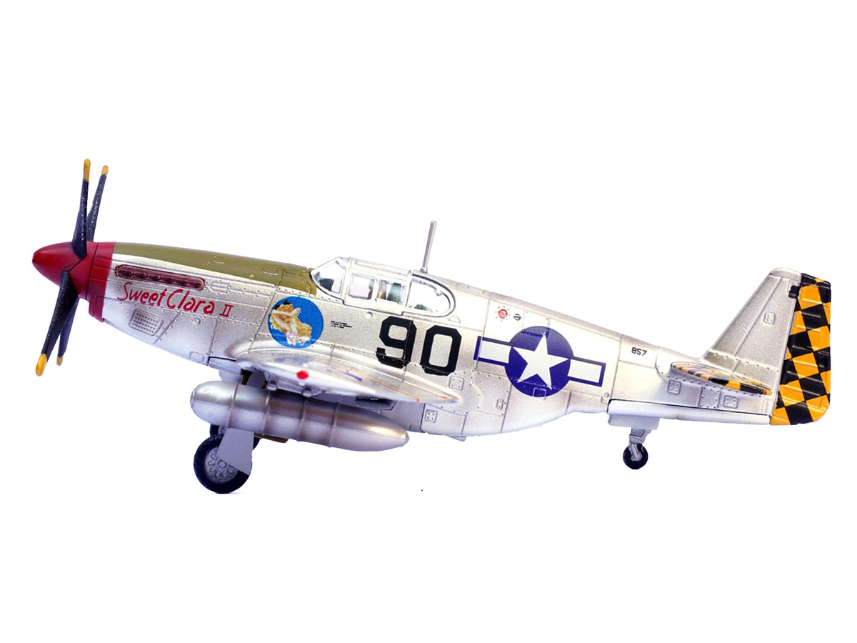 North American P-51B Mustang Aircraft "Sweet Clara II 319th Fighter Squadron 325th Fighter Group" (1944) United States Army Air Forces 1/72 Diecast Model Airplane