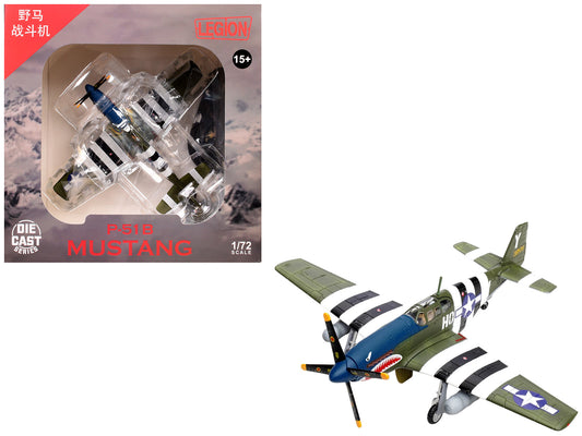 North American P-51B Mustang Aircraft "John Bennett 487th Fighter Squadron 352nd Fighter Group Blue-Nosed Bastards of Bodney RAF Bodney" (1944) United States Army Air Forces 1/72 Diecast Model Airplane