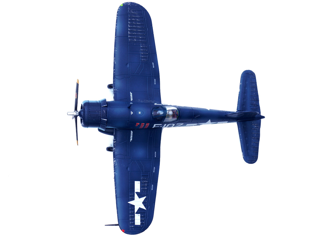Vought F4U-1D Corsair Fighter Plane "1st Lt. Phillip DeLong Marine Fighter Squadron (VMF-224)" (1945) 1/72 Diecast Airplane Model