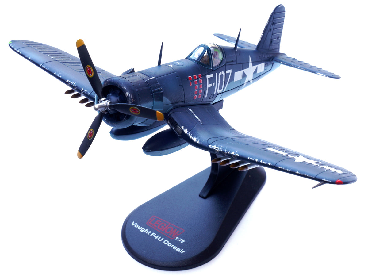 Vought F4U-1D Corsair Fighter Plane "1st Lt. Phillip DeLong Marine Fighter Squadron (VMF-224)" (1945) 1/72 Diecast Airplane Model