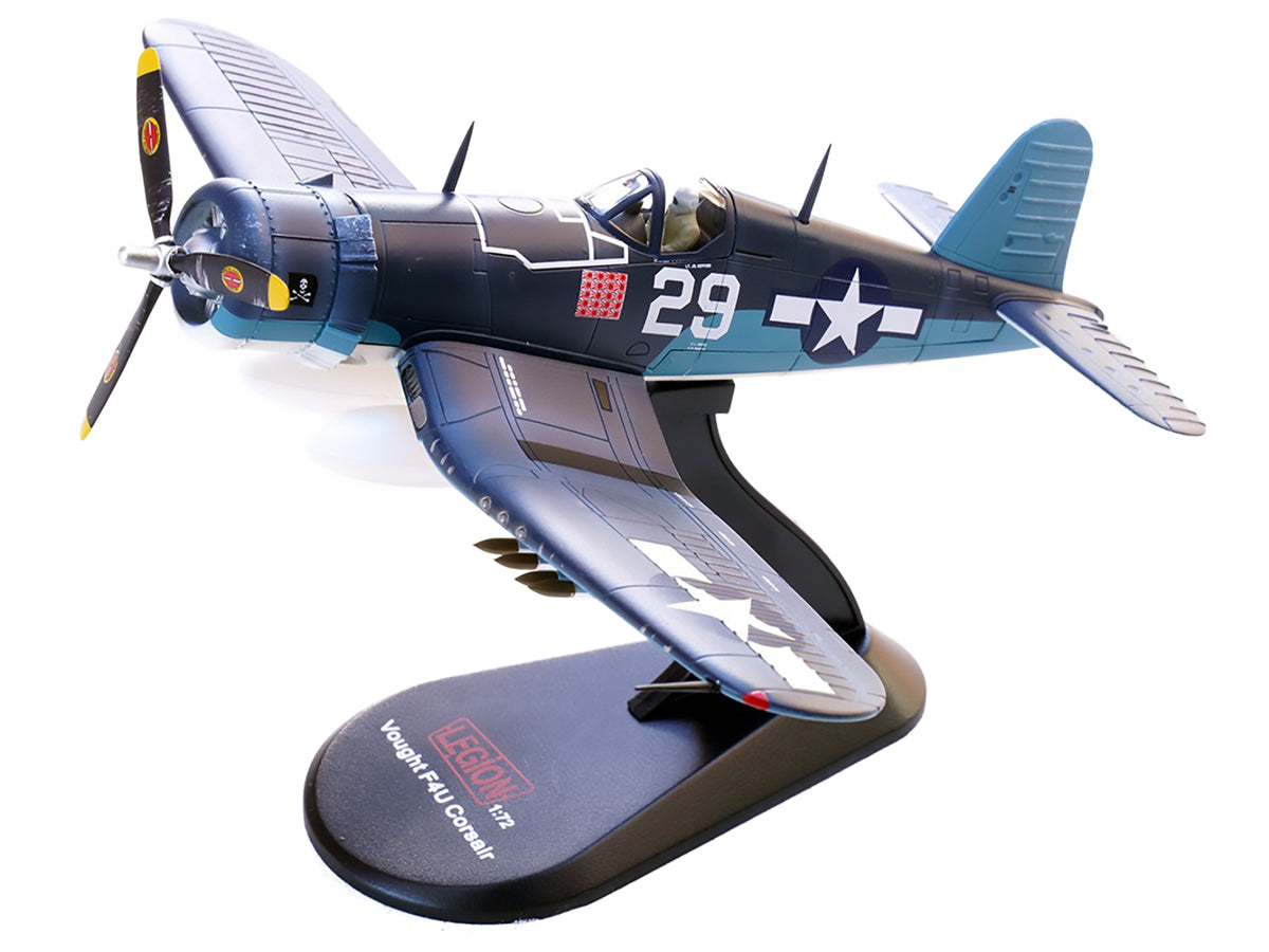 Vought F4U-1A Corsair Fighter Aircraft "Ace Ira Kepford VF-17 Jolly Rogers Bougainville Solomon Islands" (1944) United States Navy 1/72 Diecast Model