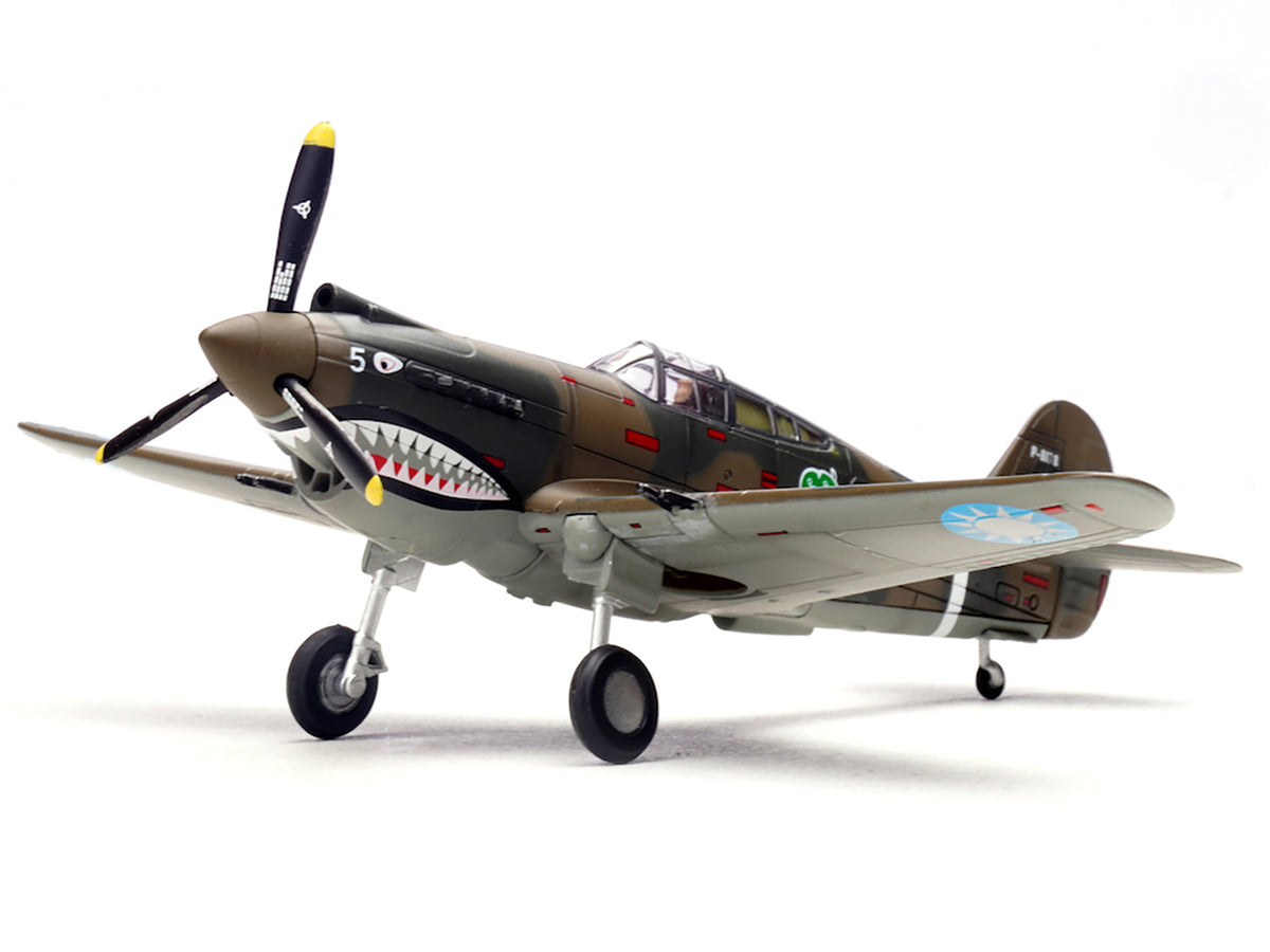 Curtiss P-40B/C Warhawk Fighter Aircraft "White 5 Charles Bond 1st Squadron Flying Tigers Chinese Air Force" (1942) 1st American Volunteer Group 1/72 Diecast Model Airplane