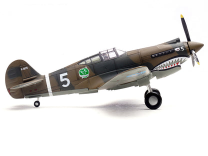 Curtiss P-40B/C Warhawk Fighter Aircraft "White 5 Charles Bond 1st Squadron Flying Tigers Chinese Air Force" (1942) 1st American Volunteer Group 1/72 Diecast Model Airplane