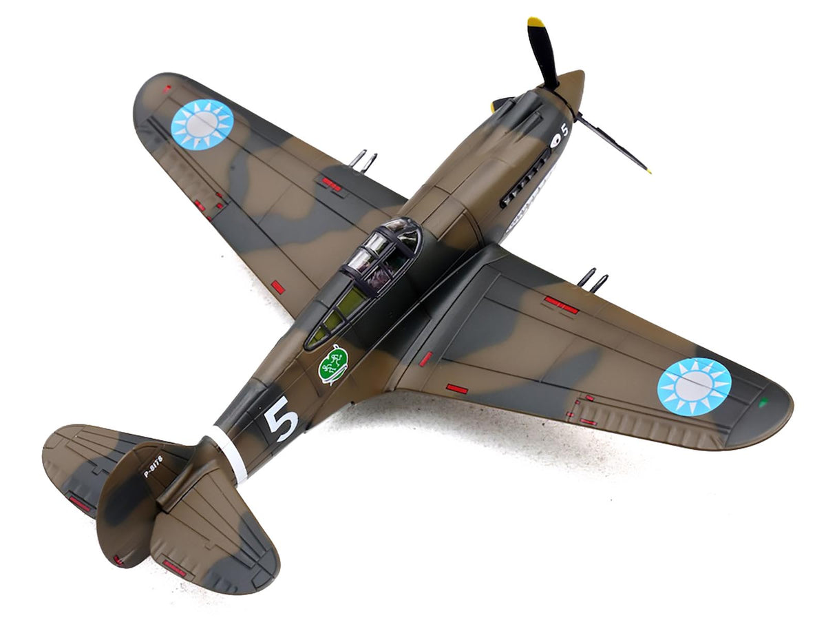 Curtiss P-40B/C Warhawk Fighter Aircraft "White 5 Charles Bond 1st Squadron Flying Tigers Chinese Air Force" (1942) 1st American Volunteer Group 1/72 Diecast Model Airplane