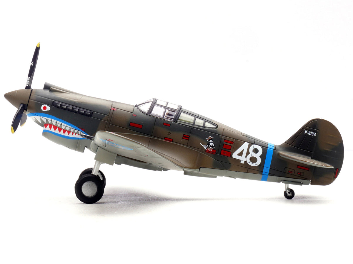 Curtiss P-40B/C Warhawk Fighter Aircraft "White 48 David Lee 'Tex' Hill 2nd Squadron Panda Bears Chinese Air Force Burma" (1942) 1st American Volunteer Group 1/72 Diecast Model Airplane