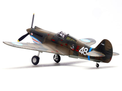 Curtiss P-40B/C Warhawk Fighter Aircraft "White 48 David Lee 'Tex' Hill 2nd Squadron Panda Bears Chinese Air Force Burma" (1942) 1st American Volunteer Group 1/72 Diecast Model Airplane