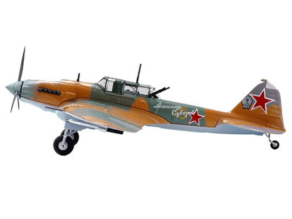 Ilyushin IL-2 Shturmovik Aircraft Camouflage "Alexander Suvorov Hero of the Soviet Union Lieutenant V.T. Aleksuhin 167th Guards Air Regiment 617 ShAP" (1943) Soviet Air Force 1/72 Diecast Model Airplane