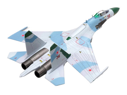 Sukhoi Su-27 Flanker-B Aircraft "Red 36 941st Fighter Aviation Regiment" (1987) Soviet Air Force 1/100 Diecast Model Airplane