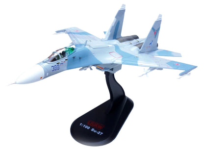 Sukhoi Su-27 Flanker-B Aircraft "Blue 388 Paris Air Show" (1989) Soviet Air Force 1/100 Diecast Model Airplane