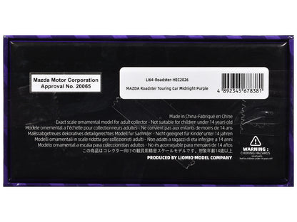 Mazda Roadster Touring Car RHD (Right Hand Drive) Midnight Purple Metallic "Hobby Expo China 2026 Event Edition" 1/64 Diecast Model Car