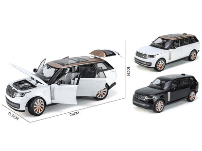 2022 Land Rover Range Rover SV White Metallic with Rose Gold Top and Moonroof 1/18 Diecast Model Car