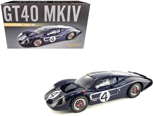 Ford GT40 MKIV #4 Denny Hulme - Lloyd Ruby "Holman & Moody" "24 Hours of Le Mans" (1967) "Masterpiece Collection" 1/12 Diecast Model Car