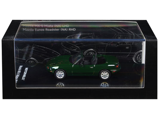 Mazda MX-5 Miata (NA) Convertible British Racing Green 1/64 Diecast Model Car