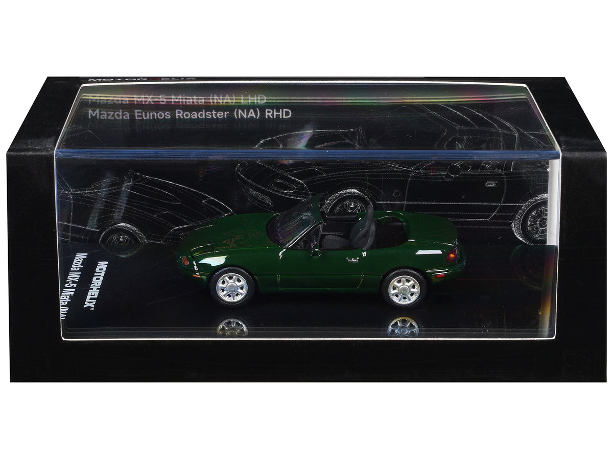 Mazda MX-5 Miata (NA) Convertible British Racing Green 1/64 Diecast Model Car