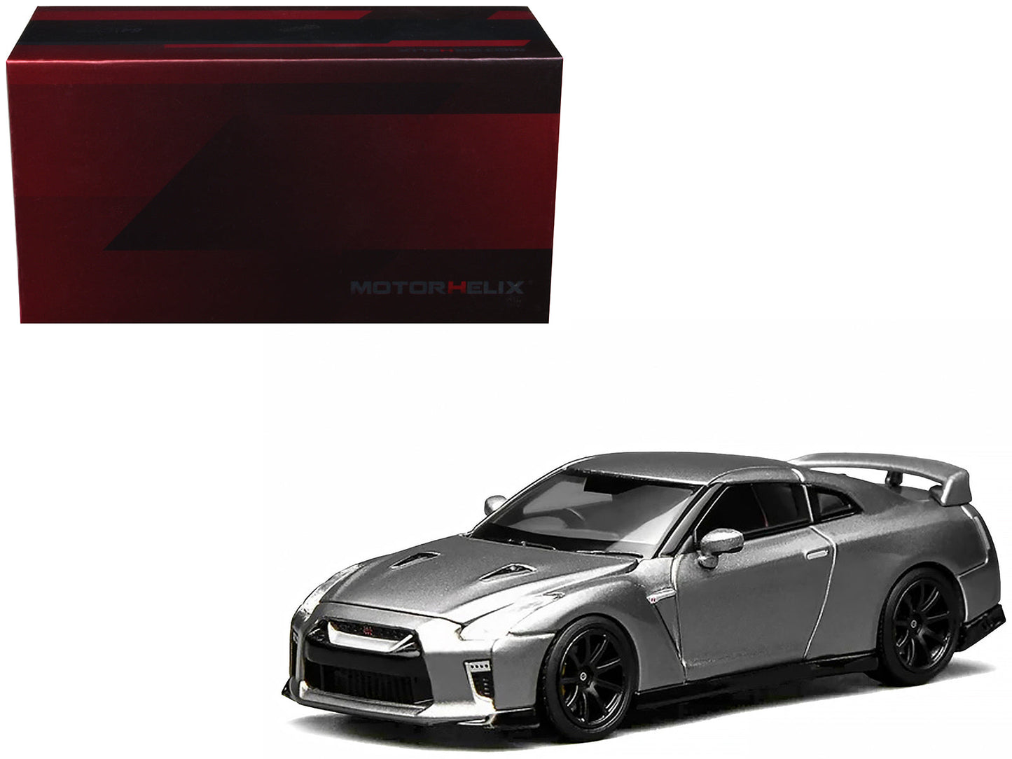 2020 Nissan GT-R (R35) Track Edition Engineered by NISMO RHD (Right Hand Drive) Dark Metal Gray Metallic "Senior 64" Series 1/64 Diecast Model Car