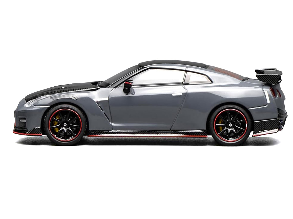 2022 Nissan GT-R Nismo (R35) RHD (Right Hand Drive) Stealth Gray with Carbon Hood and Top "Senior 64" Series 1/64 Diecast Model Car