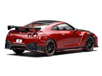 2022 Nissan GT-R Nismo (R35) RHD (Right Hand Drive) Vibrant Red with Carbon Hood and Top "Senior 64" Series 1/64 Diecast Model Car
