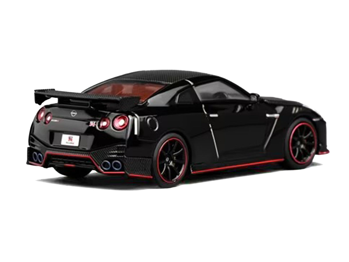 2022 Nissan GT-R Nismo (R35) RHD (Right Hand Drive) Meteor Flake Black Pearl with Carbon Hood and Top "Senior 64" Series 1/64 Diecast Model Car