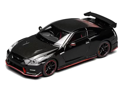 2022 Nissan GT-R Nismo (R35) RHD (Right Hand Drive) Meteor Flake Black Pearl with Carbon Hood and Top "Senior 64" Series 1/64 Diecast Model Car