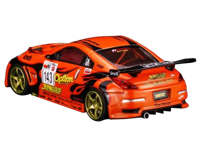 Nissan Fairlady Z RHD (Right Hand Drive) #143 "Option Stream Z" Orange with Graphics 1/64 Diecast Model Car