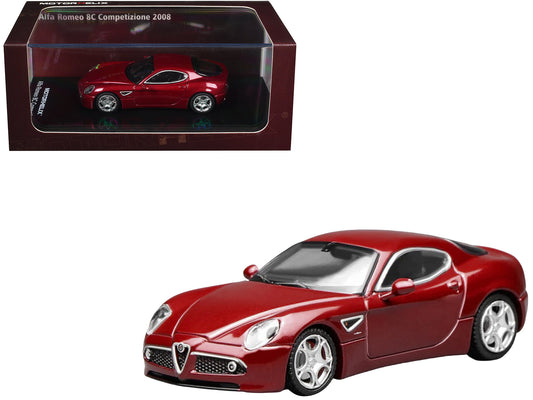 2008 Alfa Romeo 8C Competizione Competition Red Metallic 1/64 Diecast Model Car