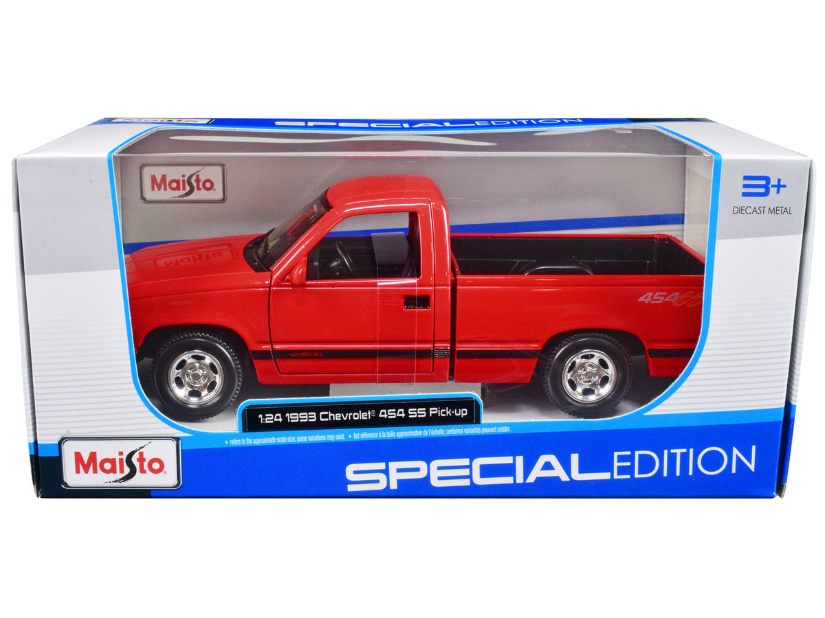 1993 Chevrolet 454 SS Pickup Truck Red 1/24 Diecast Model Car