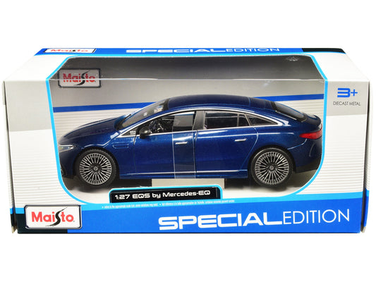 Mercedes-Benz EQS Blue Metallic "Special Edition" Series 1/27 Diecast Model Car