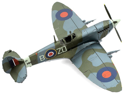 Model Kit Supermarine Spitfire Fighter Aircraft "British Royal Air Force" (Moderate Difficulty) Steel Model