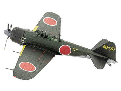 Model Kit Mitsubishi A6M Zero Fighter Aircraft "World War II" Imperial Japanese Navy (Moderate Difficulty) Steel Model