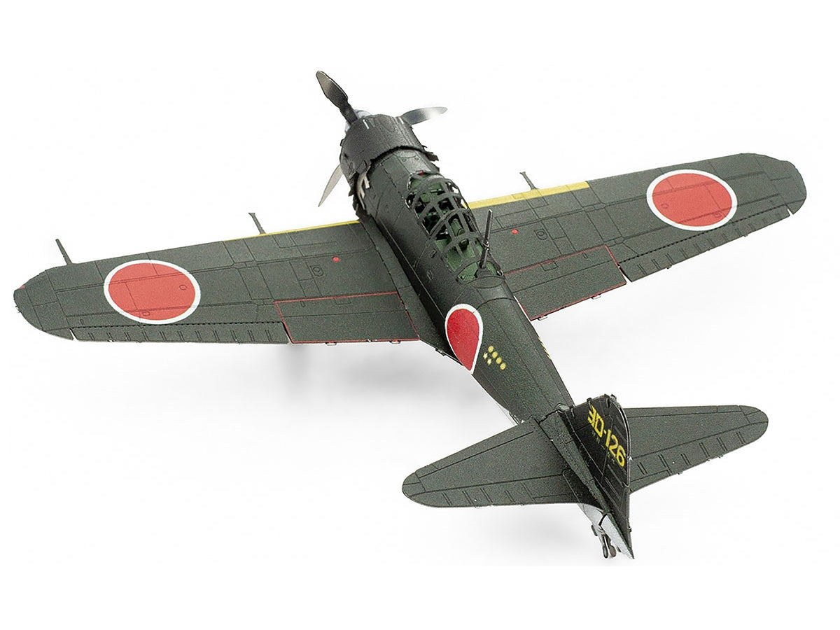 Model Kit Mitsubishi A6M Zero Fighter Aircraft "World War II" Imperial Japanese Navy (Moderate Difficulty) Steel Model