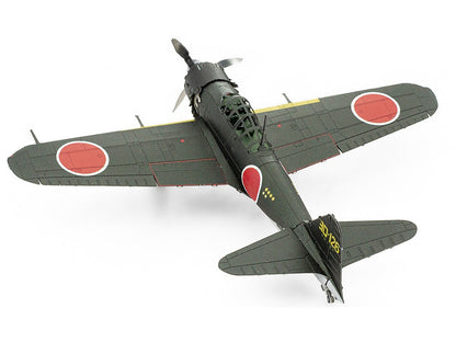 Model Kit Mitsubishi A6M Zero Fighter Aircraft "World War II" Imperial Japanese Navy (Moderate Difficulty) Steel Model