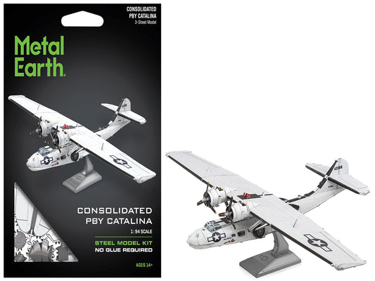 Model Kit Consolidated PBY Catalina Amphibious Aircraft "Miss Pick Up" United States Army Air Forces (Moderate Difficulty) Steel Model