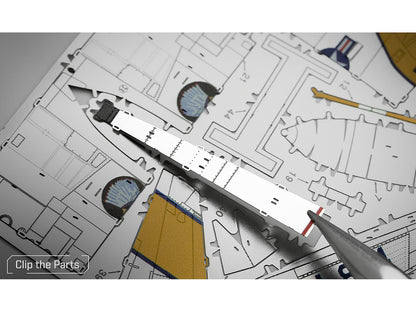 Model Kit North American F-86 Sabre Fighter Aircraft "Jolley Roger" United States Air Force (Moderate Difficulty) Steel Model