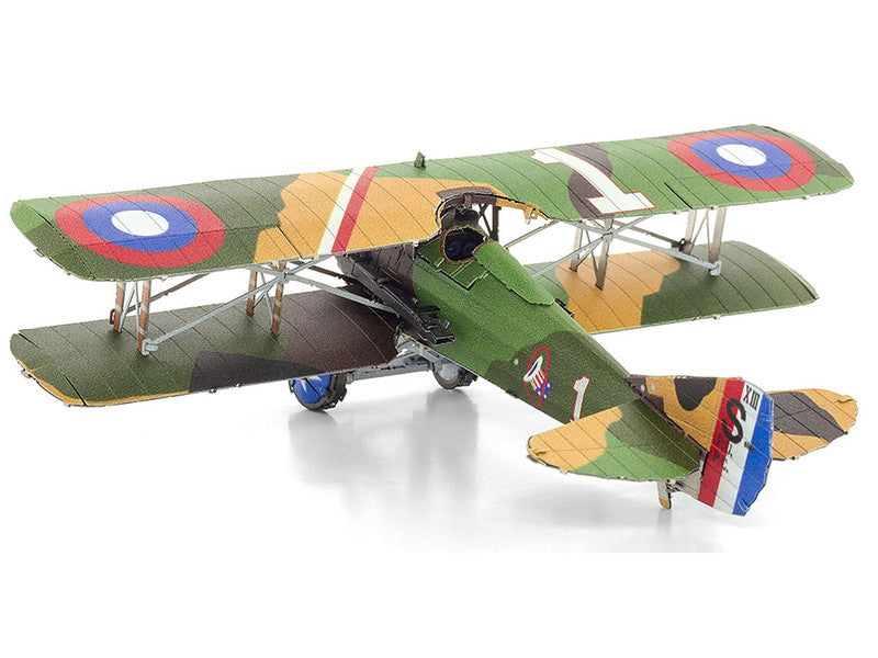 Model Kit SPAD S.XIII Fighter Aircraft "World War I" French Air Force (Moderate Difficulty) Steel Model
