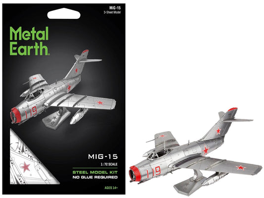 Model Kit Mikoyan-Gurevich MiG-15 Fighter Aircraft "Korean War" Soviet Air Force (Moderate Difficulty) Steel Model