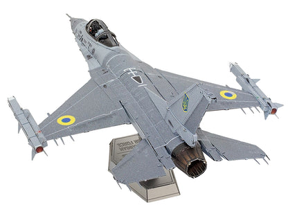 Model Kit Lockheed Martin F-16 Fighting Falcon Aircraft "Ukrainian Air Force" (Moderate Difficulty) Steel Model