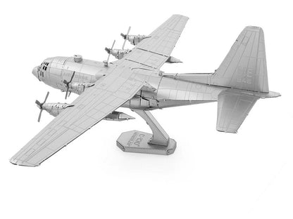 Model Kit Lockheed C-130 Hercules Transport Aircraft "United States Air Force" (Moderate Difficulty) Steel Model