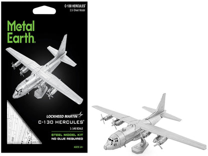 Model Kit Lockheed C-130 Hercules Transport Aircraft "United States Air Force" (Moderate Difficulty) Steel Model